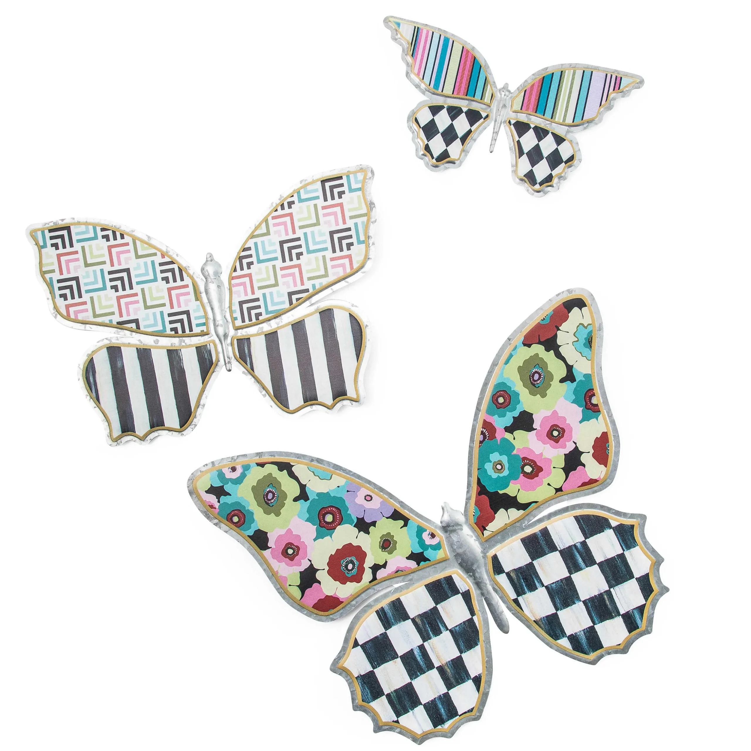 Spring|Outdoor|MacKenzie-Childs Always Flowers Medium Outdoor Butterfly Wall Decor