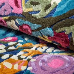 Spring|Rugs|MacKenzie-Childs Aurora Floral Royal 6' Round Rug