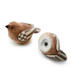 Fall Entertaining|Table Accessories|MacKenzie-Childs Autumnology Ceramic Bird Salt  Pepper Set