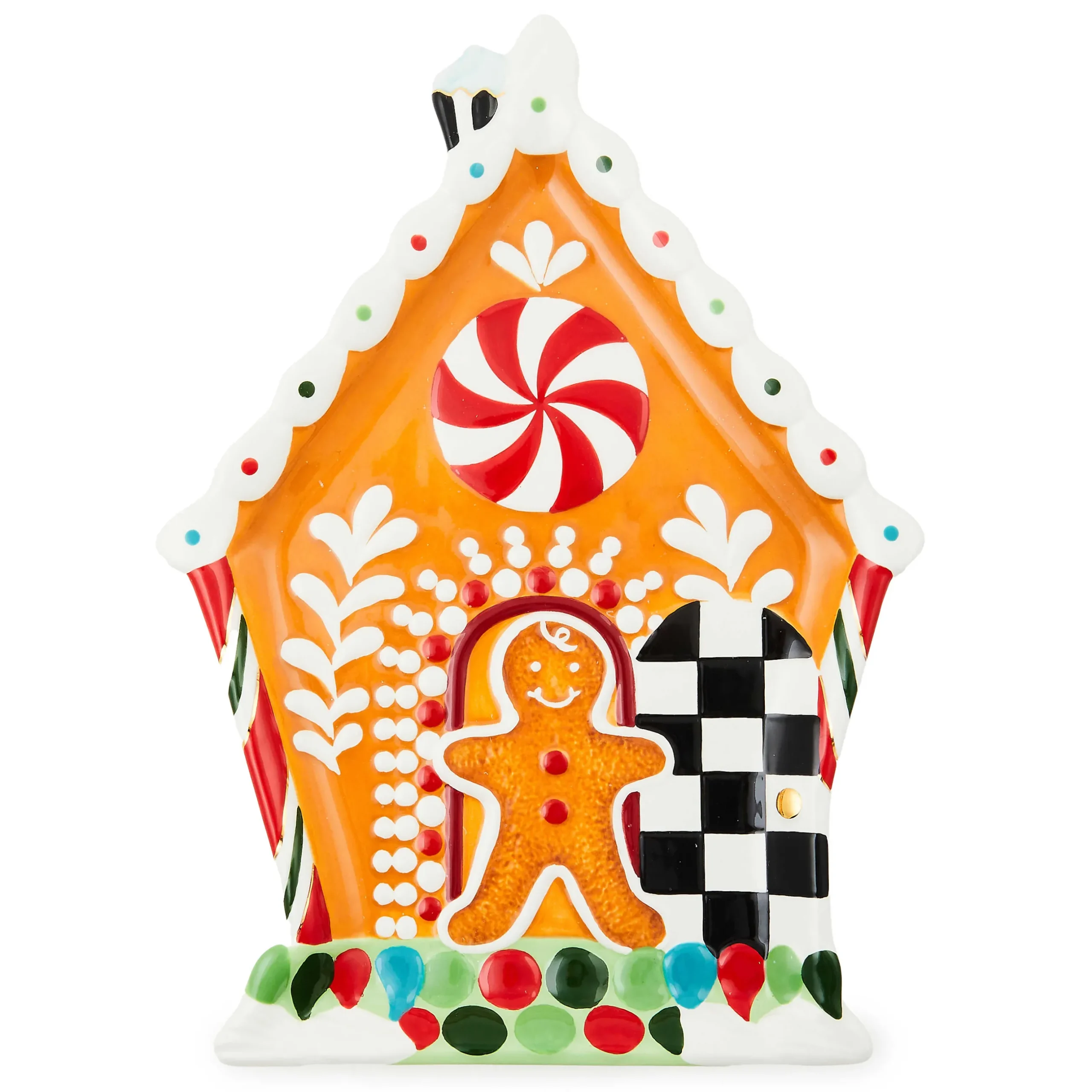 Serveware|MacKenzie-Childs Bake Shop Gingerbread House Cookie Plate
