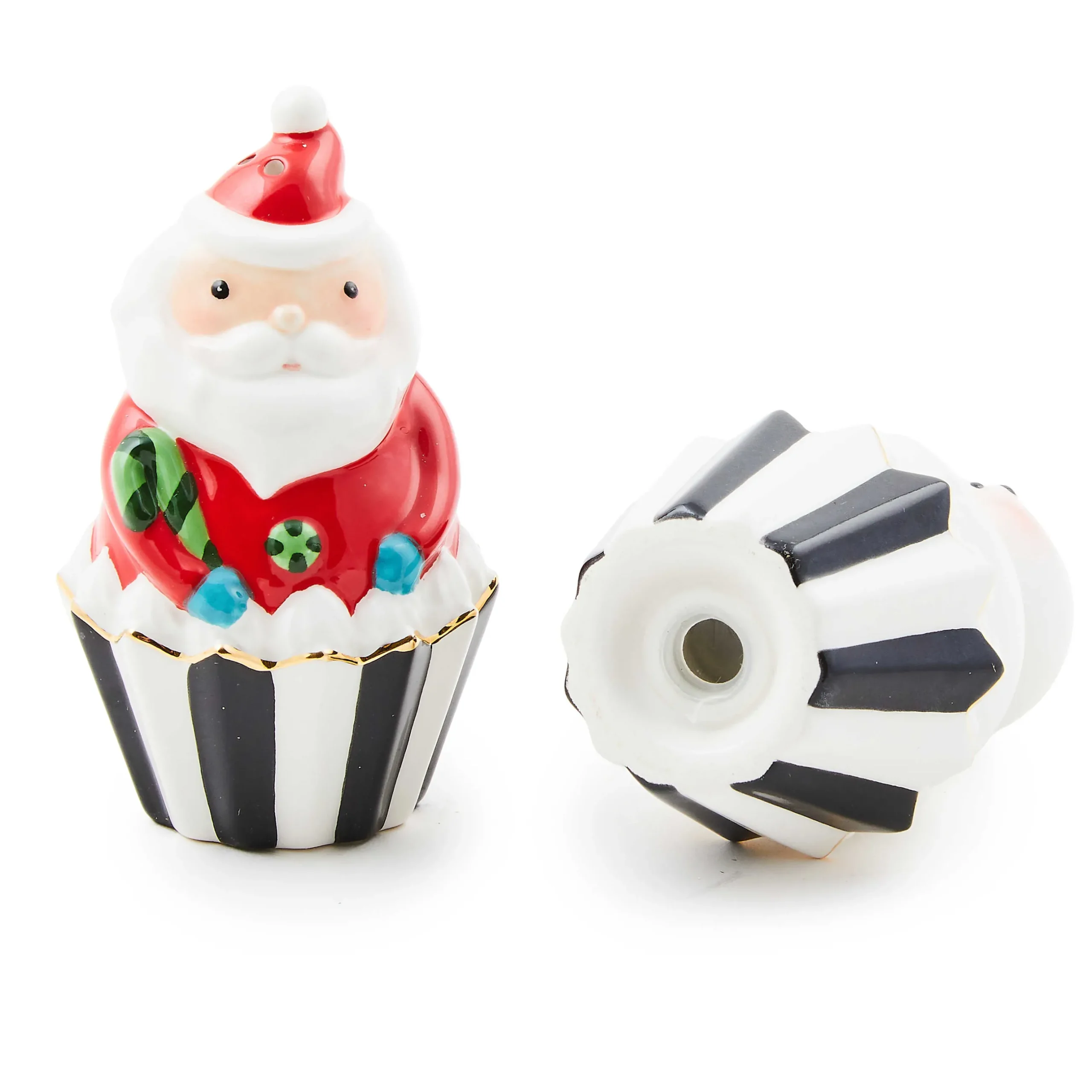 Serveware|MacKenzie-Childs Bake Shop Santa Snowman Salt Pepper Set