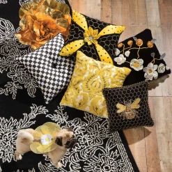 Pillows, Throws, & Cushions|MacKenzie-Childs Beekeeper Throw Pillow