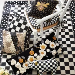 Pillows, Throws, & Cushions|MacKenzie-Childs Beekeeper Throw Pillow