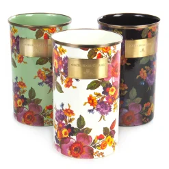 Kitchen Storage & Organization|MacKenzie-Childs Black Flower Market Utensil Holder