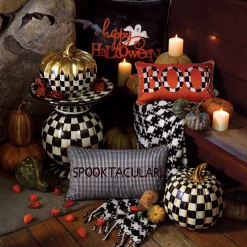 Pillows, Throws, & Cushions|MacKenzie-Childs Black  Ivory Houndstooth Throw