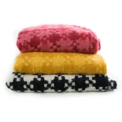 Pillows, Throws, & Cushions|MacKenzie-Childs Black  Ivory Houndstooth Throw