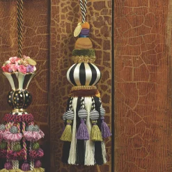 Room Accents|Finishing Touches|MacKenzie-Childs Black  White Bibelot Tassel