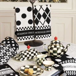 Kitchen & Table Linens|MacKenzie-Childs Black  White Dot Dish Towels, Set of 3
