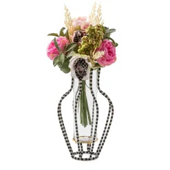 Room Accents|MacKenzie-Childs Black  White Mei Ping Large Vase