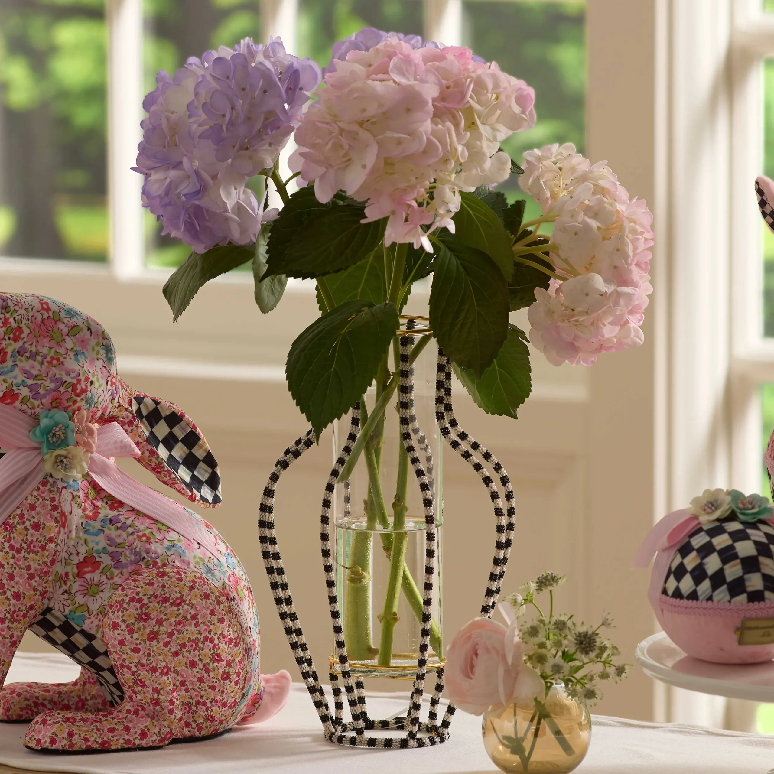 Room Accents|MacKenzie-Childs Black White Mei Ping Large Vase