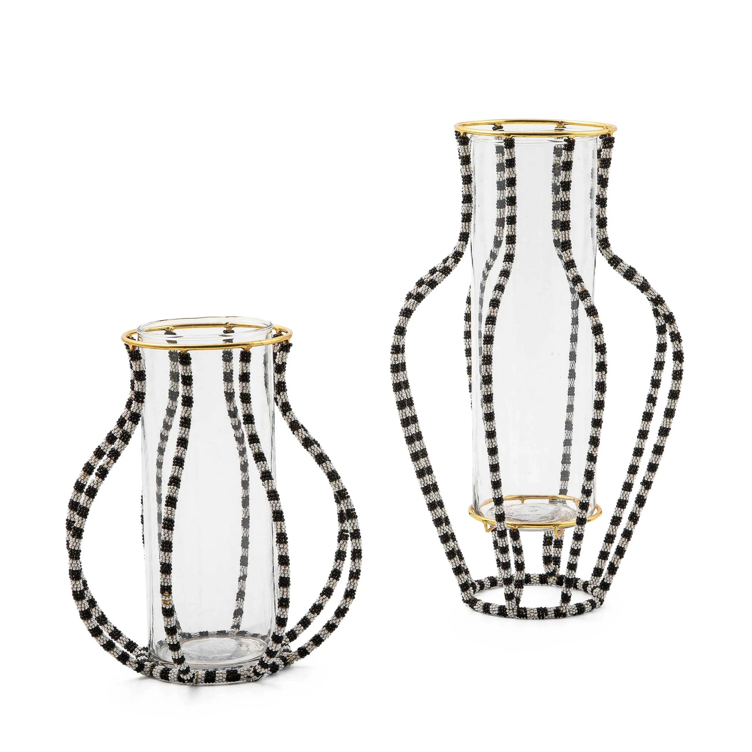 Room Accents|MacKenzie-Childs Black White Mei Ping Large Vase