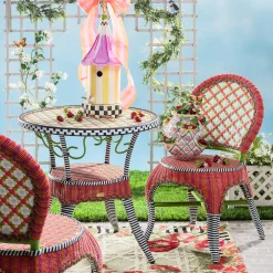 Spring|Living Room|MacKenzie-Childs Breezy Poppy Outdoor Cafe Table