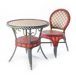 Spring|Living Room|MacKenzie-Childs Breezy Poppy Outdoor Cafe Table