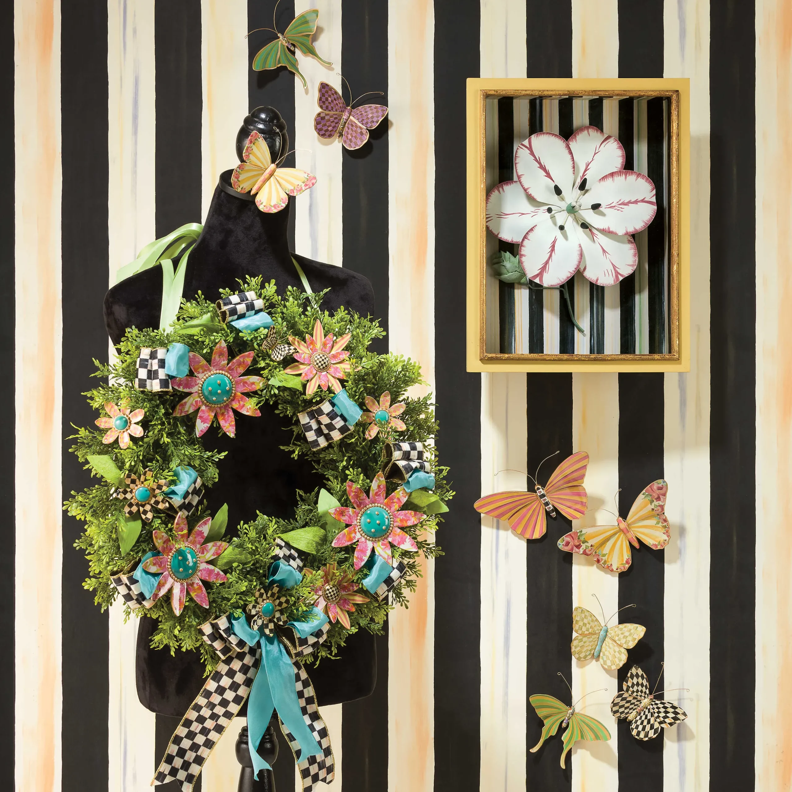 Room Accents|MacKenzie-Childs Butterfly Duo Wall Decor - Garden