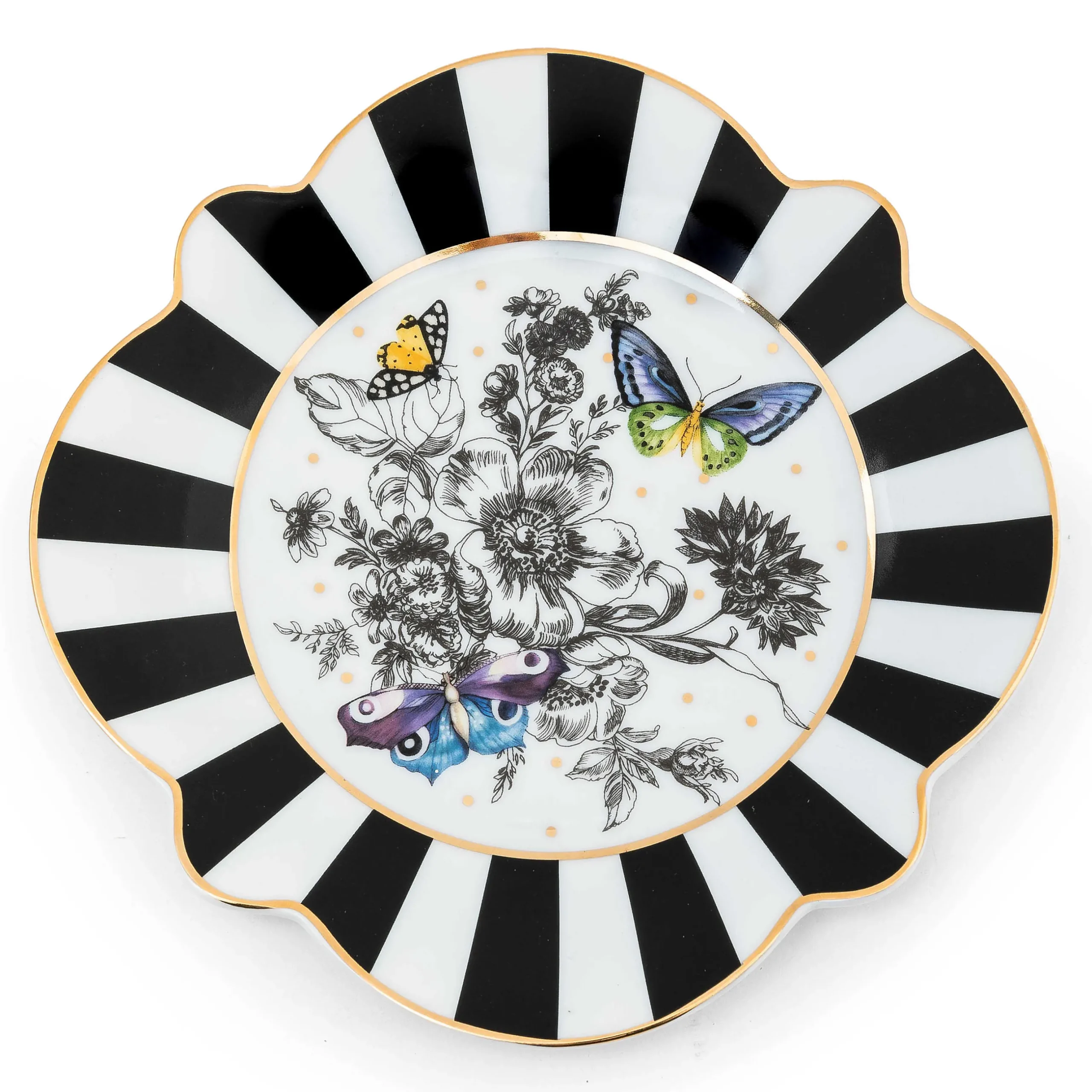 Spring|Dinnerware & Flatware|MacKenzie-Childs Butterfly Toile Salad Plate