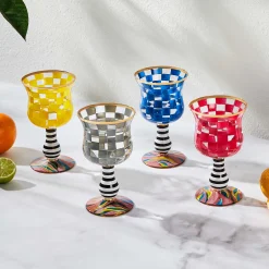 Holiday|Drinkware|MacKenzie-Childs Carnival Royal Wine Glass