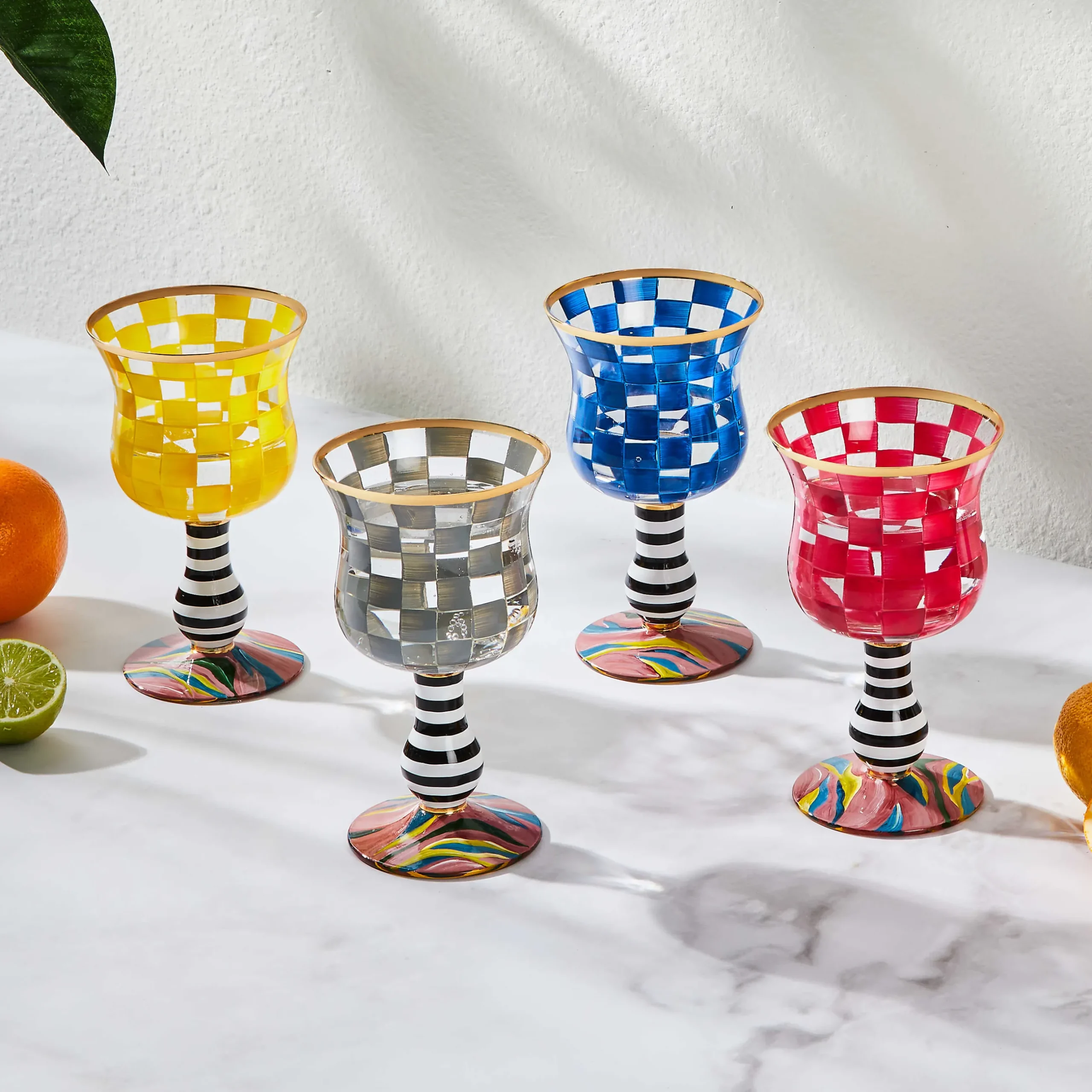 Holiday|Drinkware|MacKenzie-Childs Carnival Royal Wine Glass