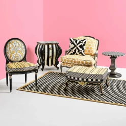 Rugs|MacKenzie-Childs Check It Out Gold 5' x 8' Rug