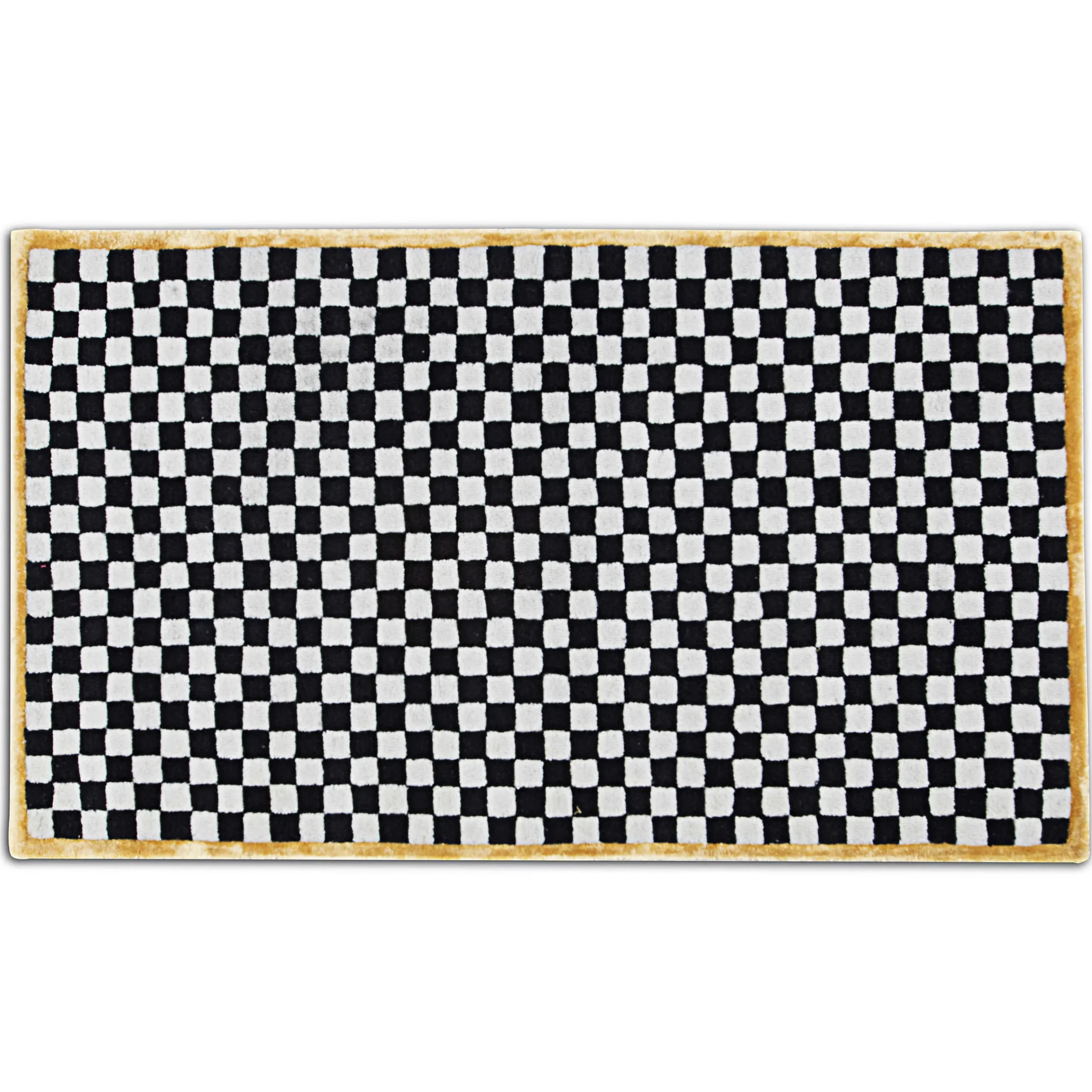 Rugs|MacKenzie-Childs Check It Out Gold 3' x 5' Rug