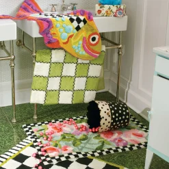 Bath & Bath Accessories|MacKenzie-Childs Chelsea Garden Bath Rug