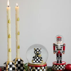 Candles & Fragrances|Table Accessories|MacKenzie-Childs Christmas Tree Dinner Candles - Gold  Pearl - Set of 2