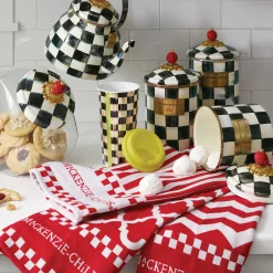 Kitchen Storage & Organization|MacKenzie-Childs Cookie Jar with Courtly Check Lid
