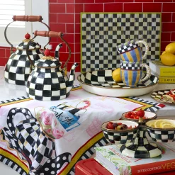 Tea Kettles|MacKenzie-Childs Courtly Check 3 Quart Tea Kettle