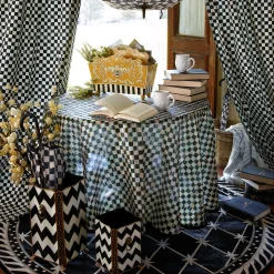 Kitchen & Table Linens|MacKenzie-Childs Courtly Check 90 Round Tablecloth