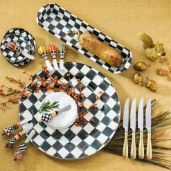 Serveware|MacKenzie-Childs Courtly Check Baguette Dish