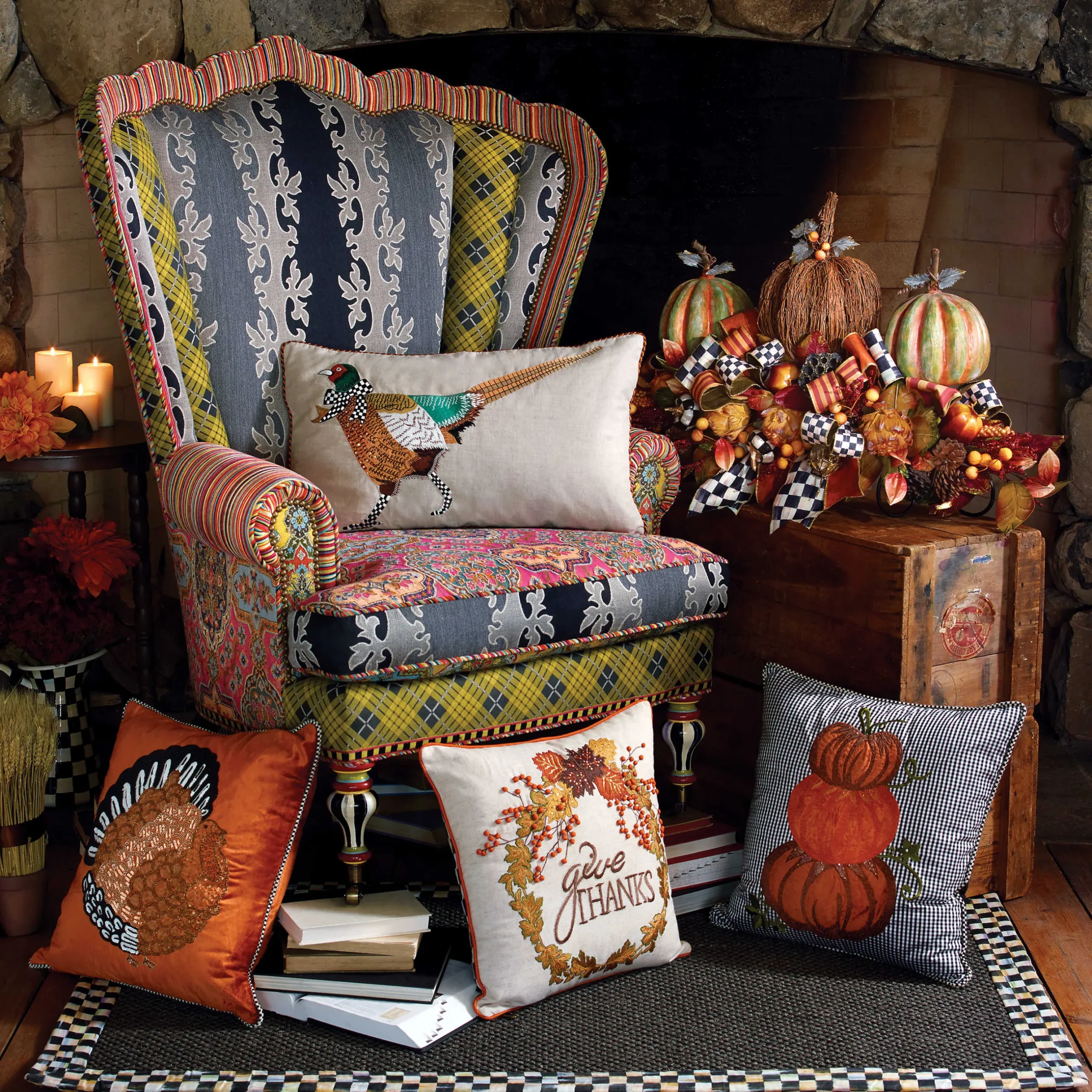 Rugs|MacKenzie-Childs Courtly Check Black Sisal 3' x 5' Rug