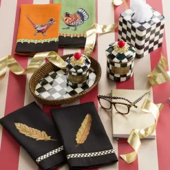 Bath & Bath Accessories|Room Accents|MacKenzie-Childs Courtly Check Boutique Tissue Box Cover