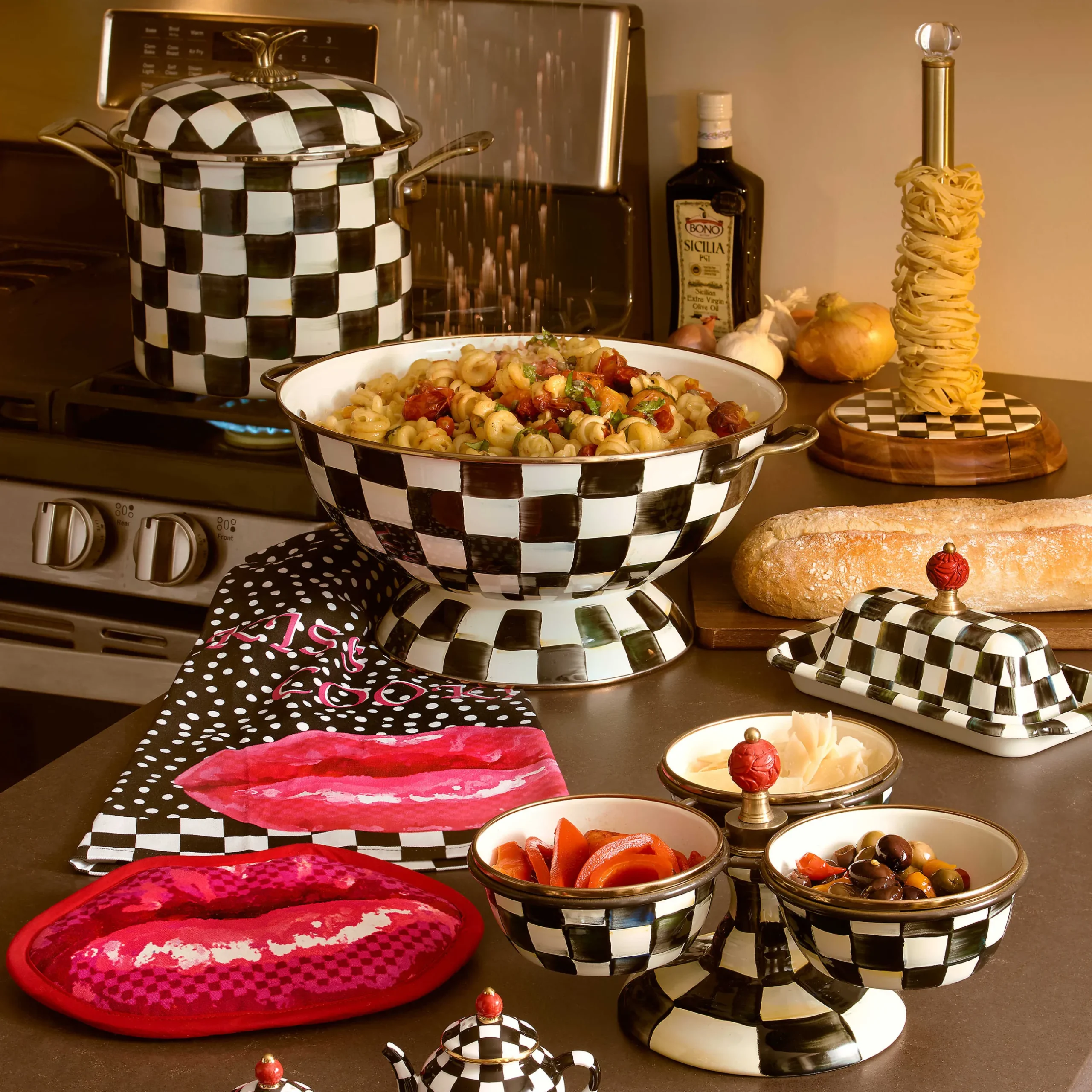 Serveware|MacKenzie-Childs Courtly Check Butter Box
