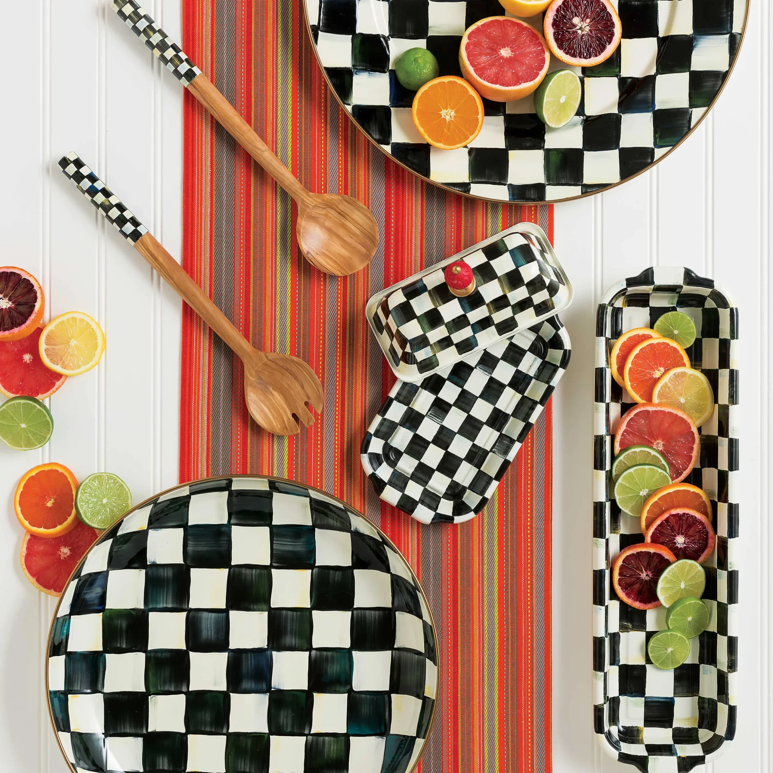 Serveware|MacKenzie-Childs Courtly Check Butter Box