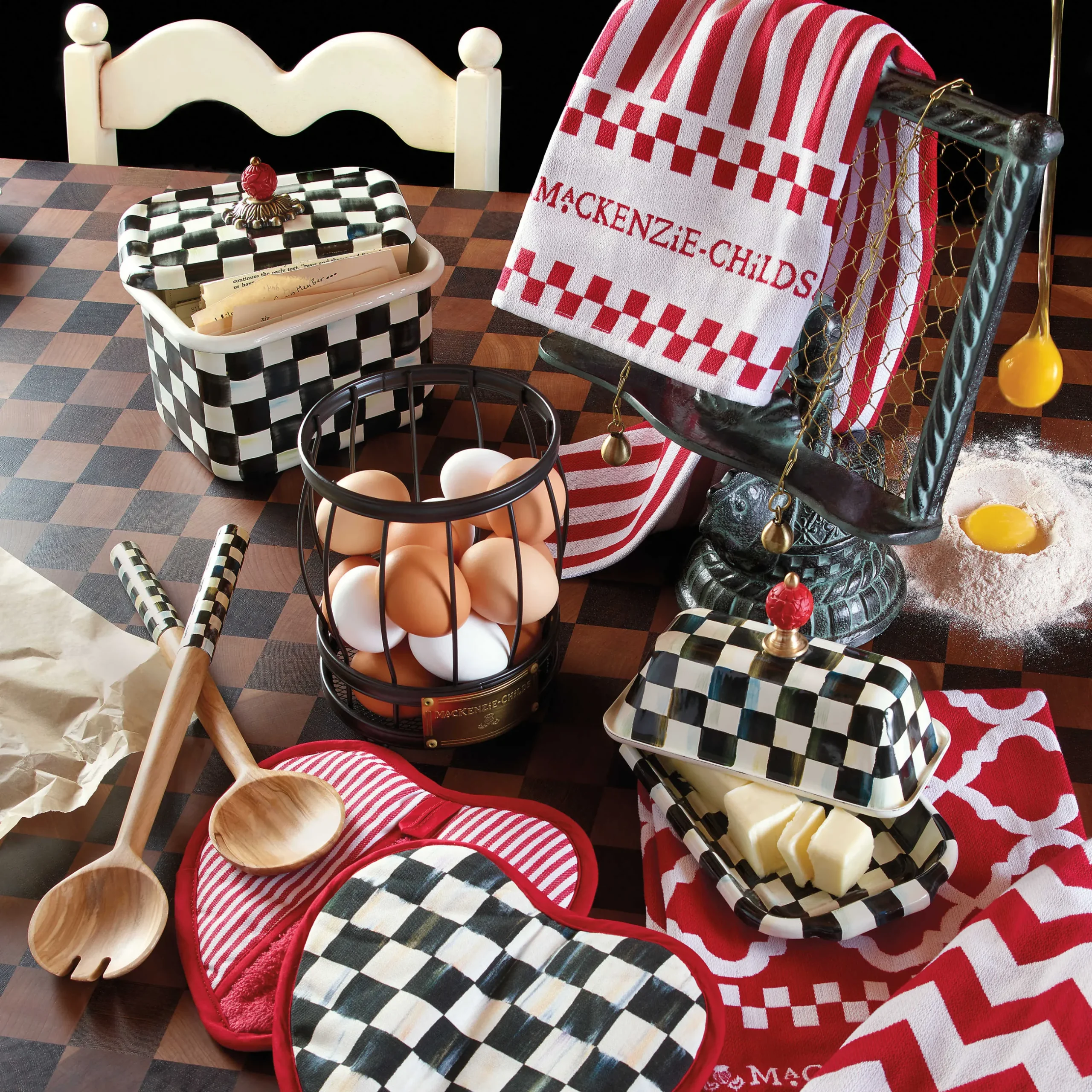 Serveware|MacKenzie-Childs Courtly Check Butter Box