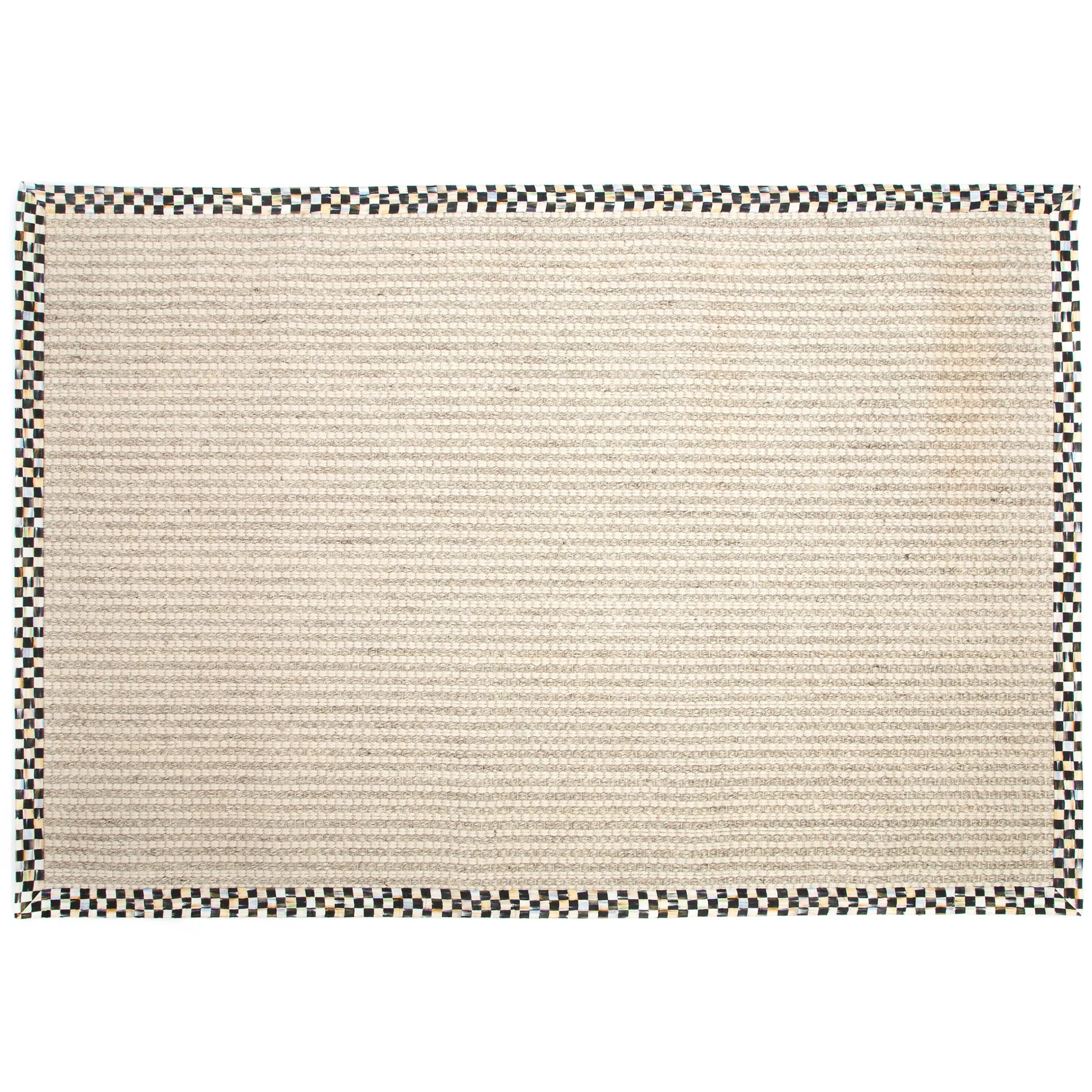 Rugs|MacKenzie-Childs Courtly Check Cable Wool Sisal 6' x 9' Rug