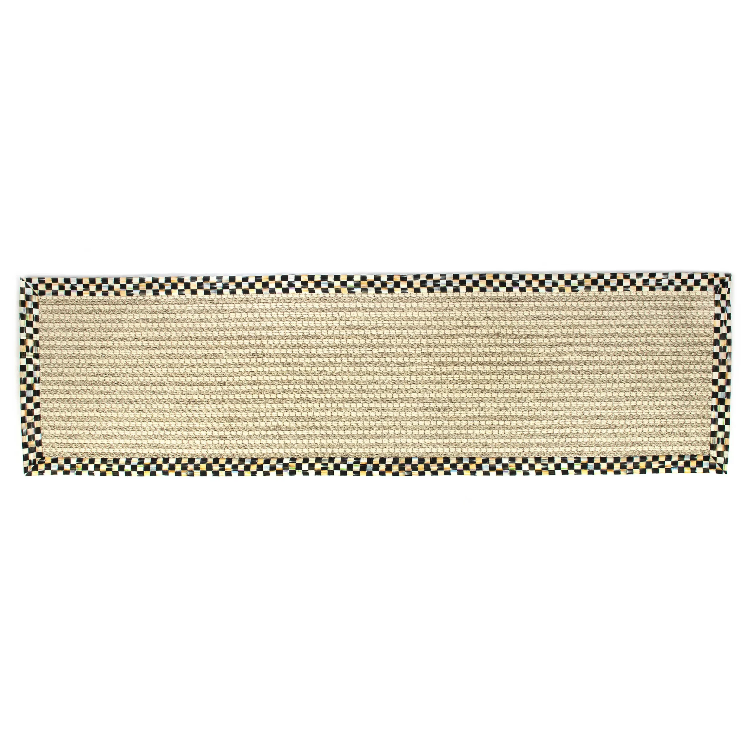 Rugs|MacKenzie-Childs Courtly Check Cable Wool Sisal 2'6 x 9' Runner