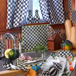 Room Accents|MacKenzie-Childs Courtly Check Cafe Curtains, Set of 2