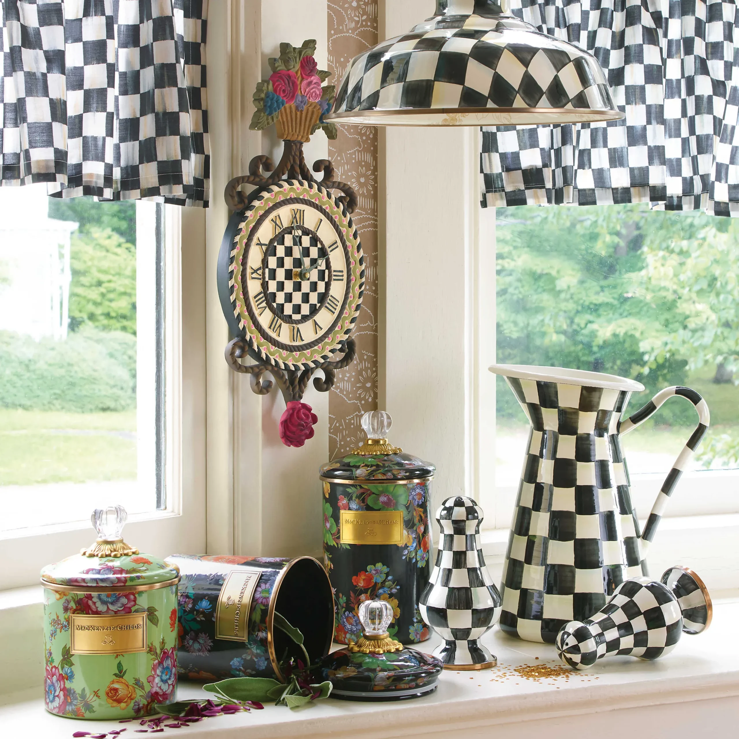 Room Accents|MacKenzie-Childs Courtly Check Cafe Valance