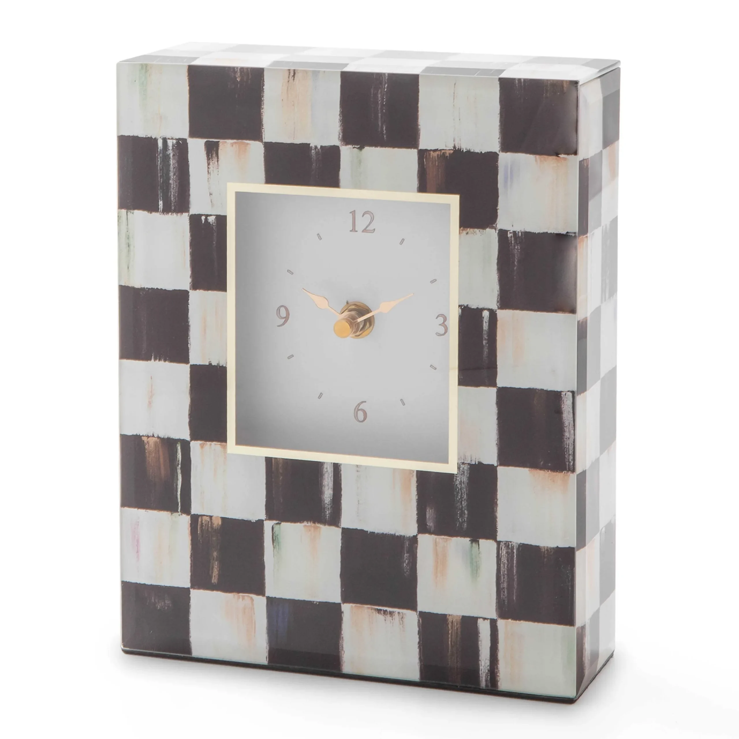 Room Accents|MacKenzie-Childs Courtly Check Carriage Clock