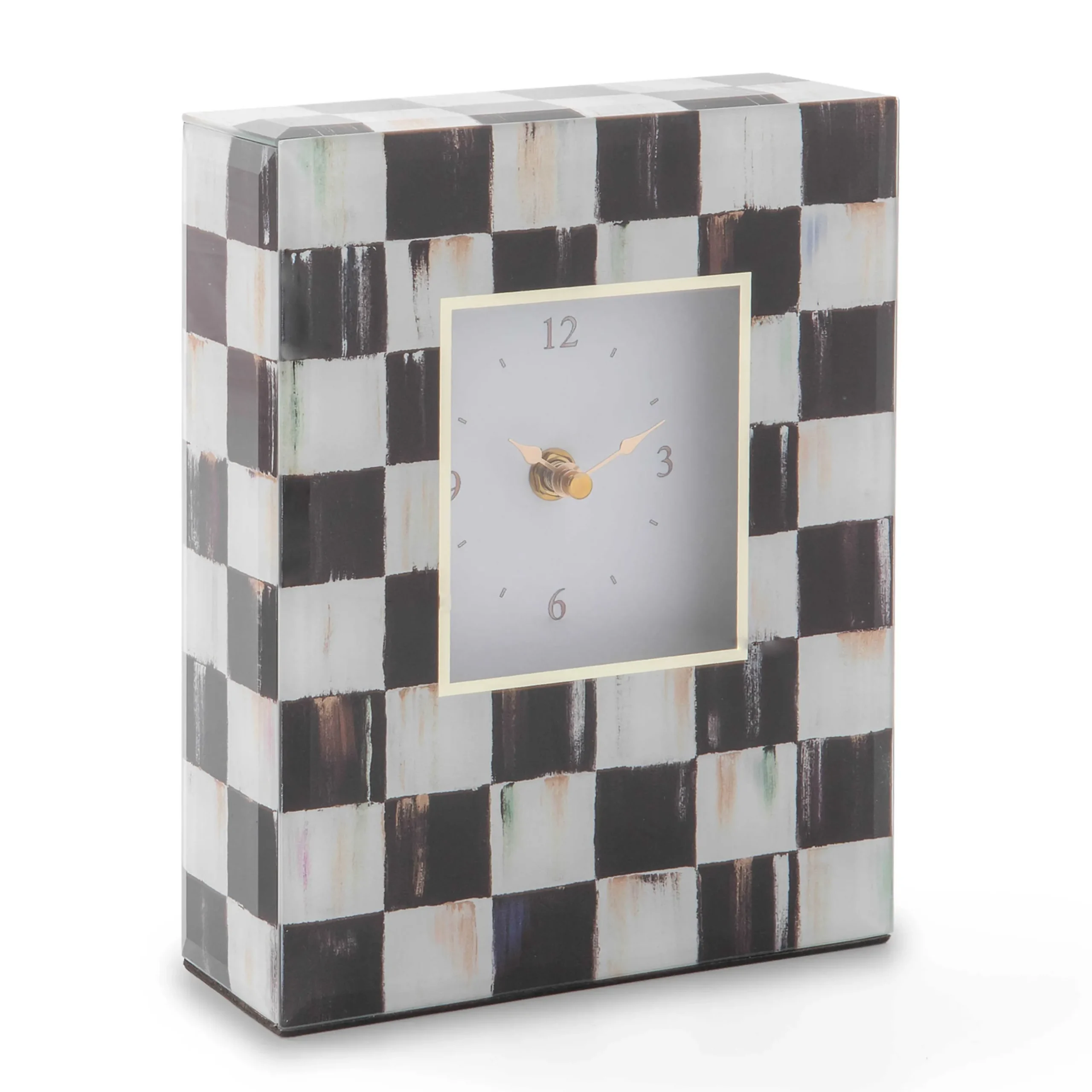Room Accents|MacKenzie-Childs Courtly Check Carriage Clock