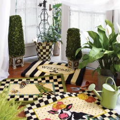 Outdoor|MacKenzie-Childs Courtly Check Ceramic Jumbo Garden Pot