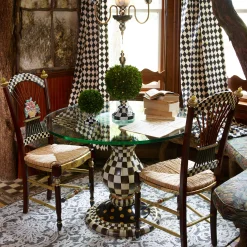 Dining Room & Kitchen|MacKenzie-Childs Courtly Check Ceramic Pedestal Table Base