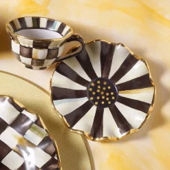 The Coffee Shop|Dinnerware & Flatware|MacKenzie-Childs Courtly Check Ceramic Saucer