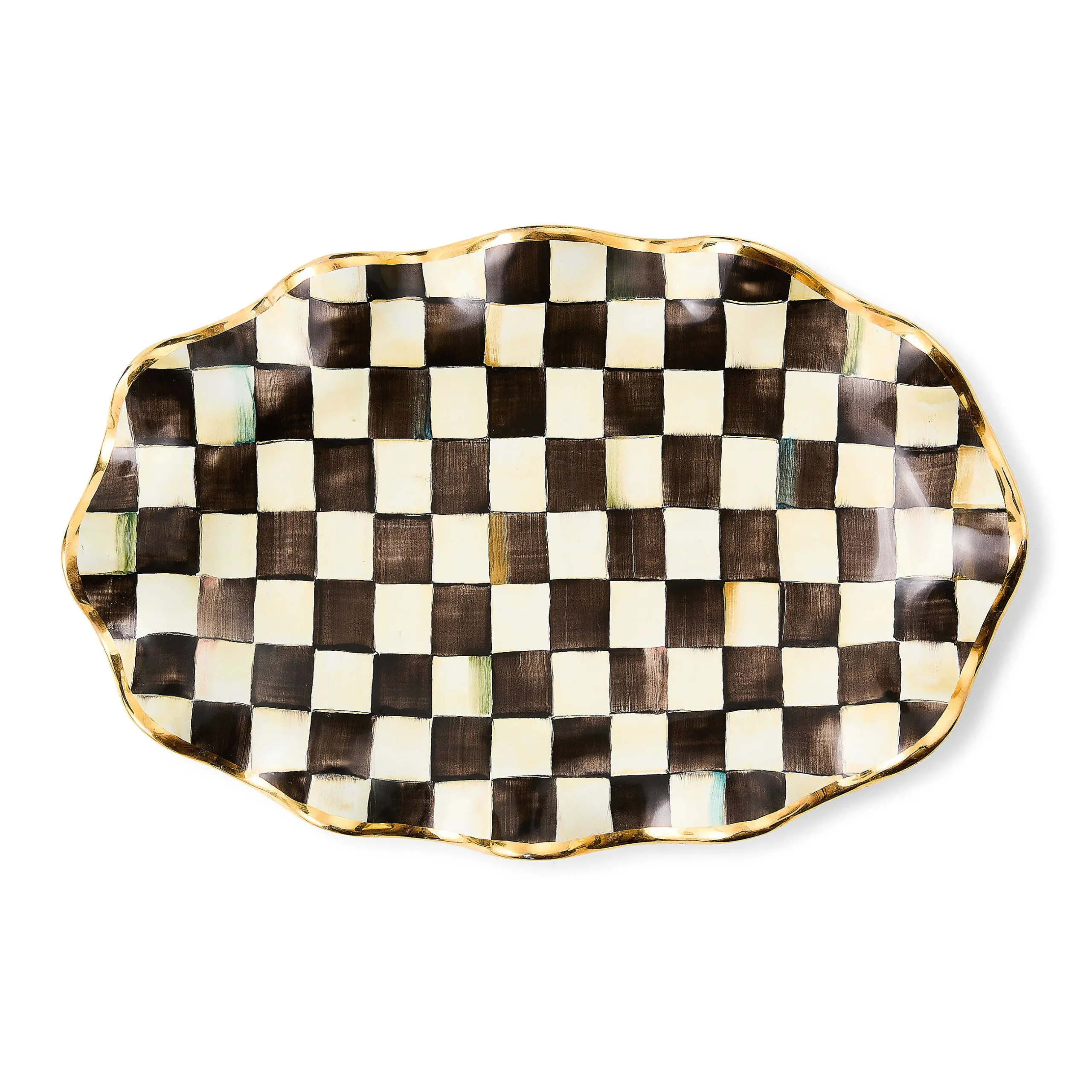 Serveware|MacKenzie-Childs Courtly Check Ceramic Serving Platter