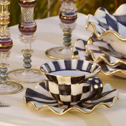 Dinnerware & Flatware|MacKenzie-Childs Courtly Check Ceramic Teacup
