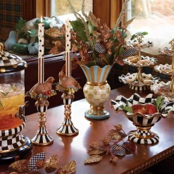 Bar Entertaining|Serveware|MacKenzie-Childs Courtly Check Ceramic Three Tier Sweet Stand