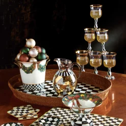 Table Accessories|Kitchen & Table Linens|MacKenzie-Childs Courtly Check Cork Back Coasters, Set of 4