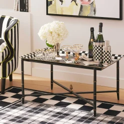 Fall Entertaining|Drinkware|MacKenzie-Childs Courtly Check Coupe Glass