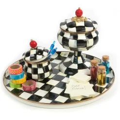 Bath & Bath Accessories|Room Accents|MacKenzie-Childs Courtly Check Curiosity Pot