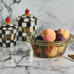 Room Accents|Kitchen Storage & Organization|MacKenzie-Childs Courtly Check Demi Canister